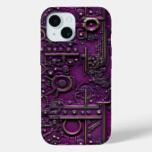 Viktorianischer Steampunk Gear Amethyst Lila Case-Mate iPhone Hülle (Rückseite)