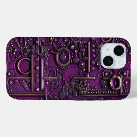 Viktorianischer Steampunk Gear Amethyst Lila Case-Mate iPhone Hülle (Rückseite (Horizontal))