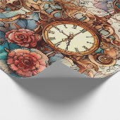 Viktorianischer Steampunk Geschenkpapier (Ecke)