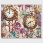 Viktorianischer Steampunk Geschenkpapier (Flach)