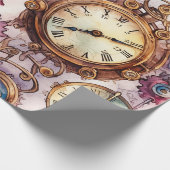 Viktorianischer Steampunk Geschenkpapier (Ecke)