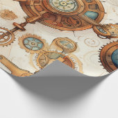 Viktorianischer Steampunk Geschenkpapier (Ecke)