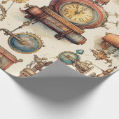 Viktorianischer Steampunk Geschenkpapier (Ecke)