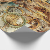 Viktorianischer Steampunk Geschenkpapier (Ecke)