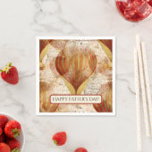 Viktorianischer Steampunk-Heißluftballon Vatertag Serviette (Beispiel)