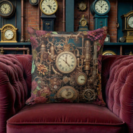 Viktorianischer Steampunk mit Blumen Kissen