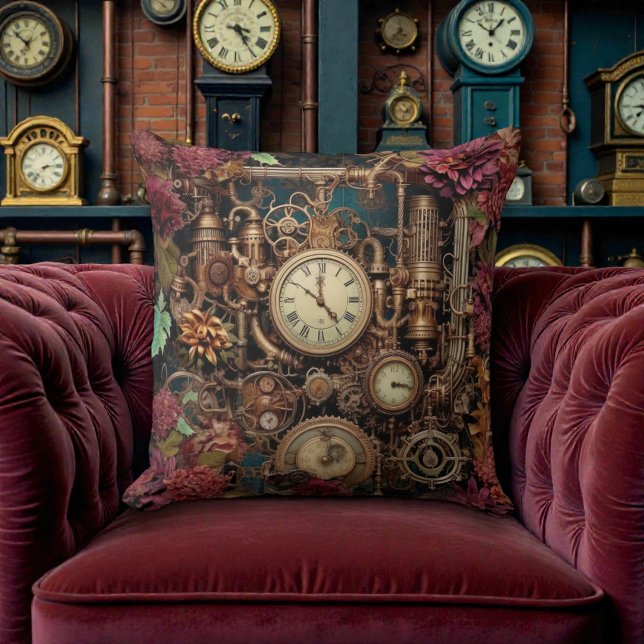 Viktorianischer Steampunk mit Blumen Kissen (Von Creator hochgeladen)