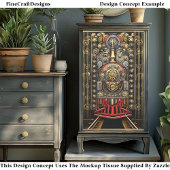 Viktorianischer Steampunk-Motor G8 Dekoupage Seidenpapier