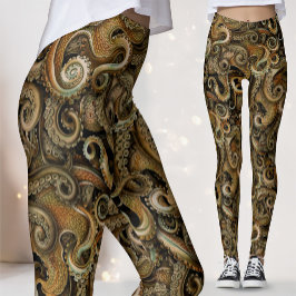 Viktorianischer Steampunk Octopus Tentacles Leggin Leggings