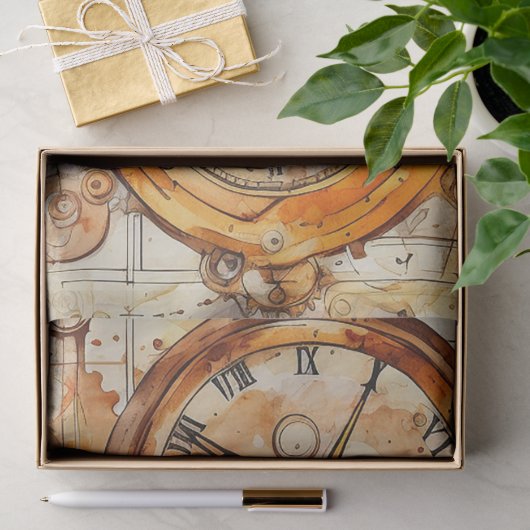 Viktorianischer Steampunk Seidenpapier (Geschenk)
