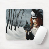 Viktorianischer Steampunk Winter Libelle Schlüssel Mousepad (Mit Mouse)