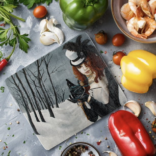 Viktorianischer Steampunk Winter Libelle Schlüssel Schneidebrett