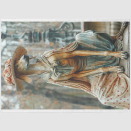 Viktorianischer Stein wie Great Dane Decoupage Seidenpapier