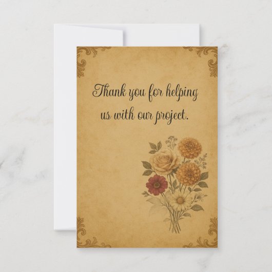 Viktorianischer Stil Dankeschön Karte