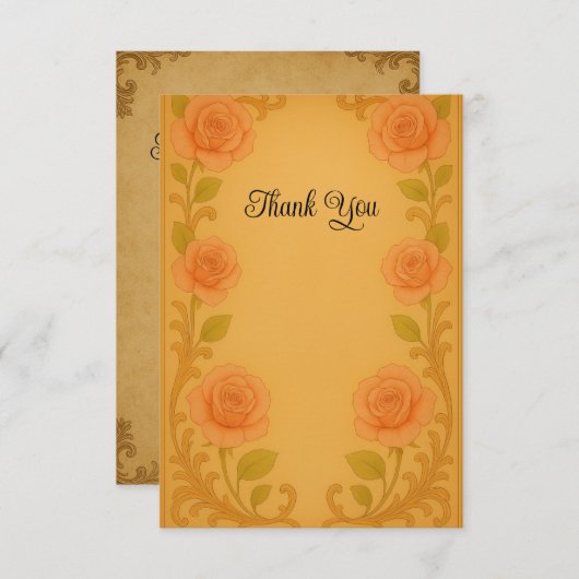 Viktorianischer Stil Dankeschön Karte (Vorne/Hinten)