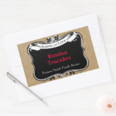 Viktorianischer Stil gebacken mit Liebe Cookie Lab Rechteckiger Aufkleber (Umschlag)