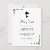 Viktorianischer Stil Minimalistisch-orthodoxe Gede Dankeskarte (Vorderseite)