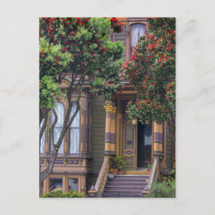 Viktorianischer Stil mit blühenden Gummi-Rahmen Postkarte