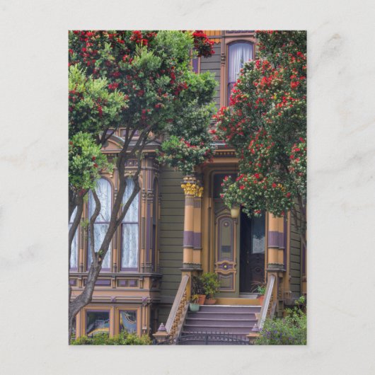 Viktorianischer Stil mit blühenden Gummi-Rahmen Postkarte (Vorderseite)