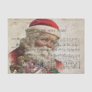 Viktorianischer Stil - Santa Claus Sheet Music Seidenpapier