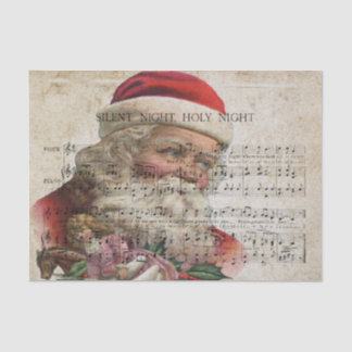 Viktorianischer Stil - Santa Claus Sheet Music Seidenpapier