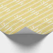 Viktorianischer Streifen mit Monogramm Geschenkpapier (Ecke)