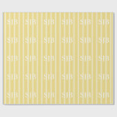 Viktorianischer Streifen mit Monogramm Geschenkpapier (Flach)