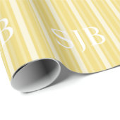 Viktorianischer Streifen mit Monogramm Geschenkpapier (Rolleneckpunkt)