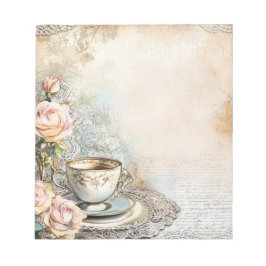 Viktorianischer Teeparty-Notizblock Notizblock