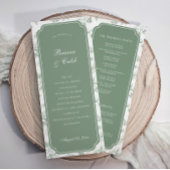 Viktorianischer Toile-Sage-Grün-Blumenrahmen-Hochz Programm