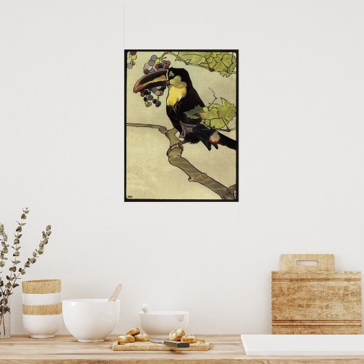 Viktorianischer Toukan Poster (Küche)