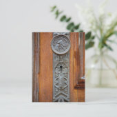 Viktorianischer Türknauf und Schlüsselloch Postkarte (Stehend Vorderseite)