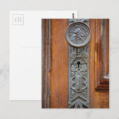 Viktorianischer Türknauf und Schlüsselloch Postkarte (Vorne/Hinten)