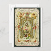 Viktorianischer Valentine Feiertagspostkarte (Vorne/Hinten)