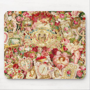 Viktorianischer Valentins-Mauspad-Collage Mousepad