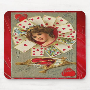 Viktorianischer Valentinstag Die Herzkönigin Mousepad