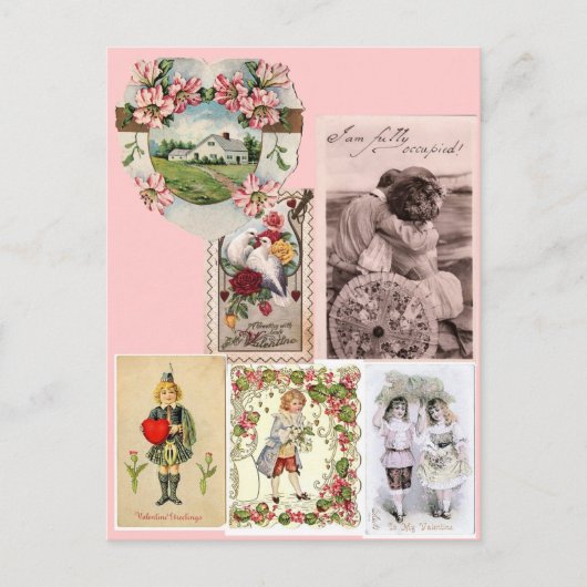 Viktorianischer Valentinstag Postkarte (Vorderseite)