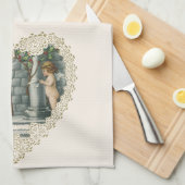 Viktorianischer Valentinstag, Vintage Engel w Lett Geschirrtuch (Viertel Falte)