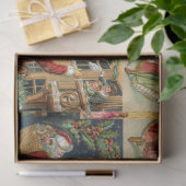 Viktorianischer Vater Weihnachten mit Kinderkollek Seidenpapier (Geschenk)