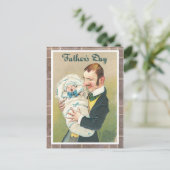 Viktorianischer Vatertag Postkarte (Stehend Vorderseite)