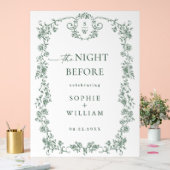 Viktorianischer Verzierter blumenregeneraler Empfa Acrylschild (Hochzeit)