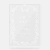 Viktorianischer Verzierter blumenregeneraler Empfa Acrylschild (Vorderseite)