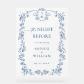 Viktorianischer Verzierter blumenregeneraler Empfa Acrylschild (Vorderseite)