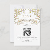 Viktorianischer Verzierter Grace Floral Wedding RS RSVP Karte (Vorderseite)