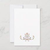 Viktorianischer Verzierter Grace Floral Wedding RS RSVP Karte (Rückseite)