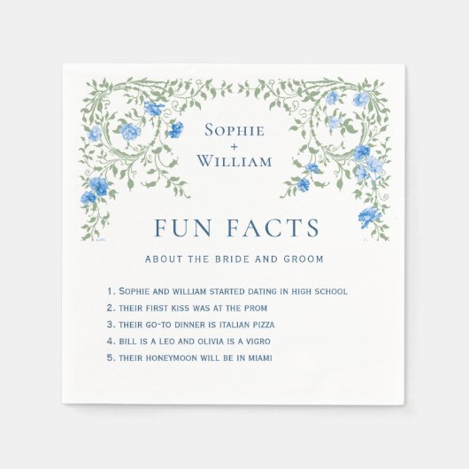 Viktorianischer Verzierter Rahmen Wilde Blume Blum Serviette (Vorderseite)