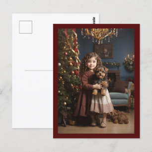 Viktorianischer Vintage Retro Weihnachten Postkarte