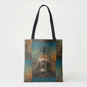 Viktorianischer Vintager Fox ganz über Tasche