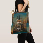Viktorianischer Vintager Fox ganz über Tasche (Von Nahem)