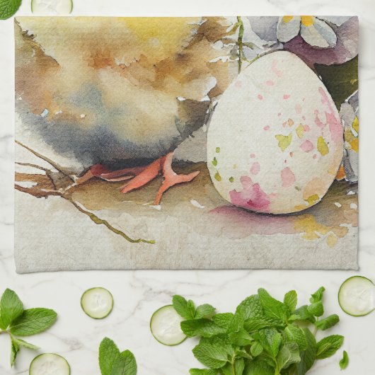 Viktorianischer Vintager Osterkrank Geschirrtuch (Gefaltet)